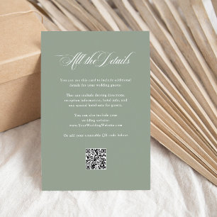 Carte D'accompagnement Élégance italienne Détails du client mariage Cod