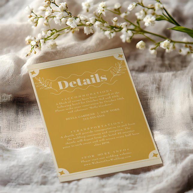 Carte D'accompagnement Élégance Moderne Détails Vintage (Créateur téléchargé)