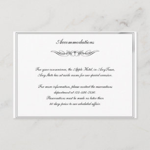 Carte D'accompagnement Élégance noire et blanche Pièces Mariage gay Inser