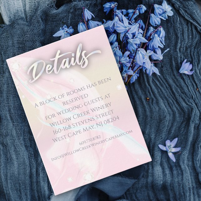 Carte D'accompagnement Élégant Abstrait Peach Pink Mariage (Créateur téléchargé)