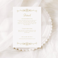 Elegant Antique Gold Line Art Mariage Détails
