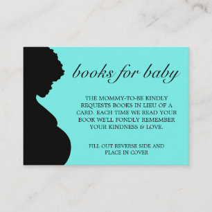 Carte D'accompagnement Elégant Aqua Tiffany Livres pour Baby shower