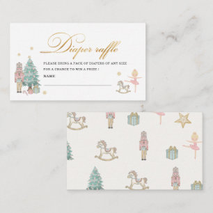 Carte D'accompagnement Elégant baby shower de ballet de Nutcracker d aqua