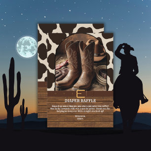 Carte D'accompagnement Élégant Baby shower de bottes de cowgirl