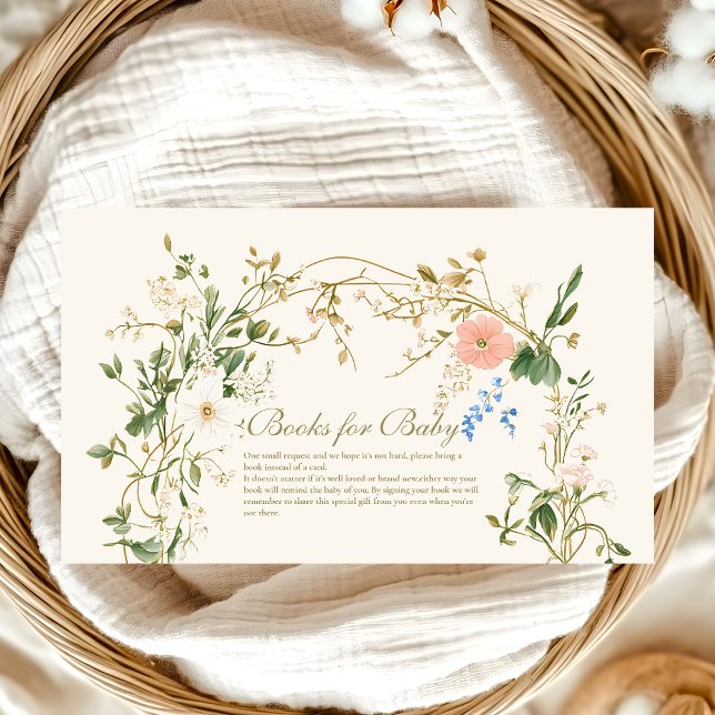 Carte D'accompagnement Elégant Baby shower de foune de bois Livres pour b (Créateur téléchargé)