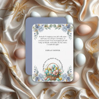 Élégant Baby shower de panier d'oeufs de Pâques bl