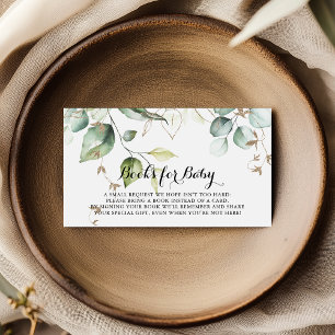 Carte D'accompagnement Elégant Baby shower Gold Green Demande de réservat