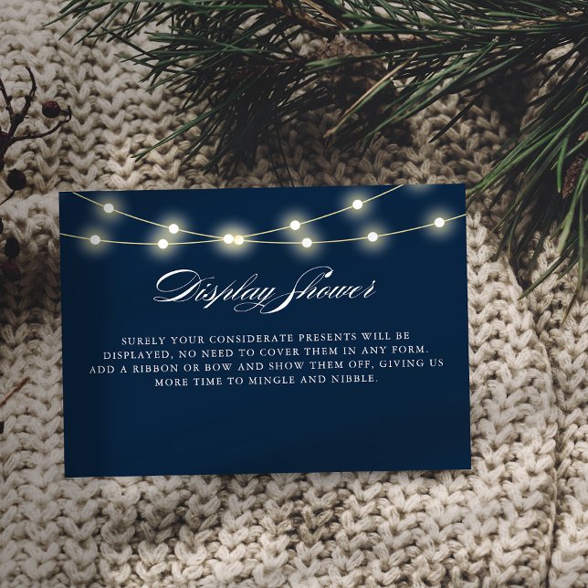 Carte D'accompagnement Elégant Baby shower minimaliste bleu douche (Créateur téléchargé)