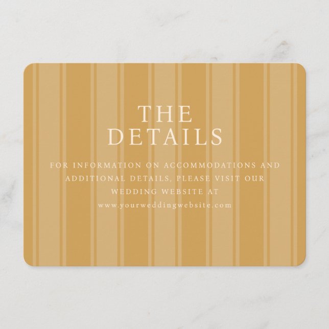 Carte D'accompagnement Elegant Beige Stripes (Devant)