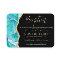 Elégant Black Blue Gold Parties scintillant Aquare