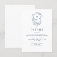 Elégant Blue French Garden Floral Détails Mariage