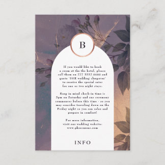 Carte D'accompagnement Élégant Boho Floral Arch Rose or Mariage