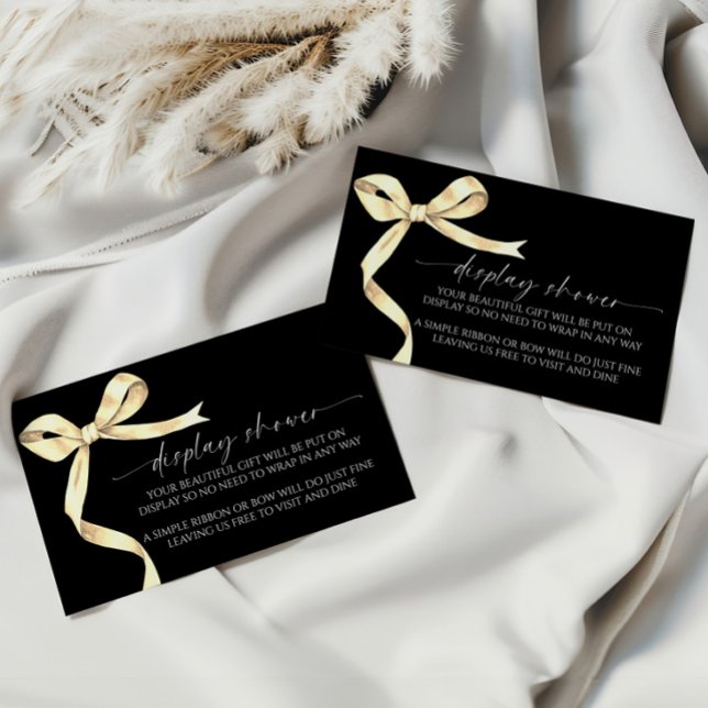 Carte D'accompagnement Élégant boîtier de Baby shower d'affichage en or (Créateur téléchargé)