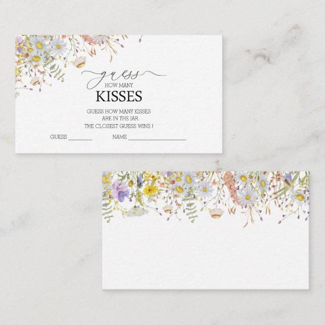 Carte D'accompagnement Élégant boîtier de Fêtes des mariées florales Fleu (Devant / Derrière)