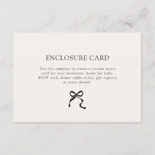 Carte D'accompagnement Élégant Bow minimal