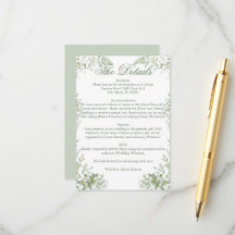 Élégant cadre botanique vert sauge mariage jardin