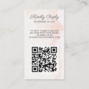 Carte D'accompagnement Elegant chic photo QR Code en ligne RSVP