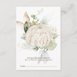 Carte D'accompagnement Élégant Citrouille de chute Verdure Doré Déchets d