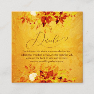 Carte D'accompagnement Élégant code QR Poinsettia rouge aquarelle Mariage