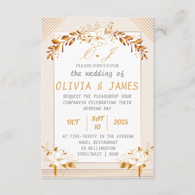 Carte D'accompagnement Elegant Customizable Wedding Enclosure Card (Devant)