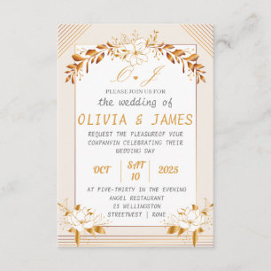 Carte D'accompagnement Elegant Customizable Wedding Enclosure Card