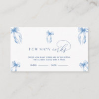 Elegant Dusty Blue Bow Devine Combien De Corks Jeu