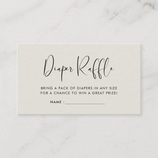 Carte D'accompagnement Élégant et moderne baby shower diaper insertion de (Devant)