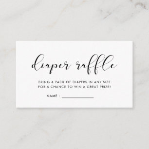 Carte D'accompagnement Élégant et simple baby shower diaper insertion de 