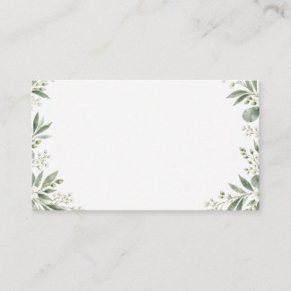 Carte D'accompagnement Elegant Eucalyptus Botanical Wedding Enclosure Car