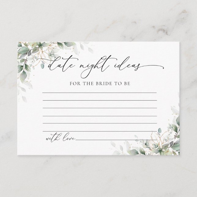 Carte D'accompagnement Elegant Eucalyptus Wedding Enclosure Card (Devant)