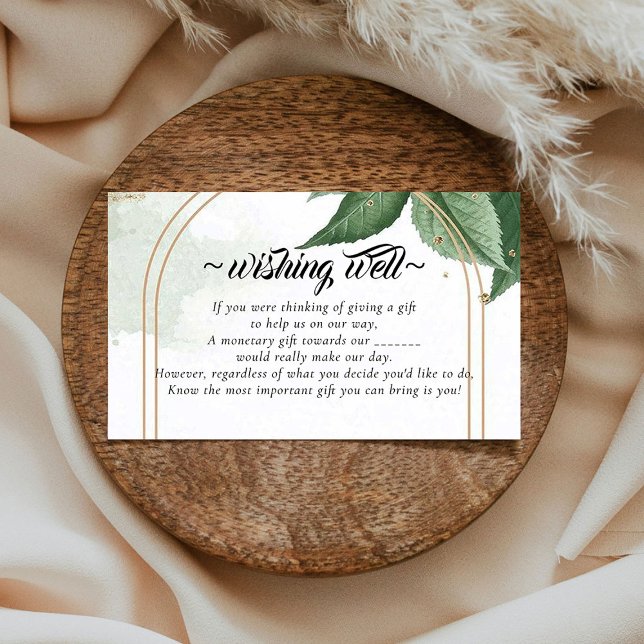 Carte D'accompagnement Élégant feuillage botanique bien vouloir pour Mari (Créateur téléchargé)