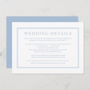 Carte D'accompagnement Élégant Formal Powder Blue Détails du Mariage