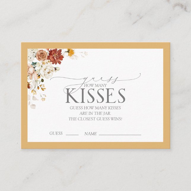 Carte D'accompagnement Élégant jeu de Fête des mariées Fleur sauvage Jaun (Devant)