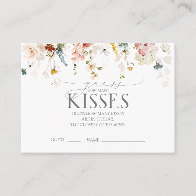 Carte D'accompagnement Elégant Jeu de Fête des mariées Fleurs Jardin (Devant)