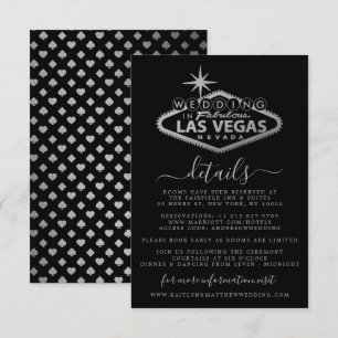 Carte D'accompagnement Elegant Las Vegas Destination Wedding Détail