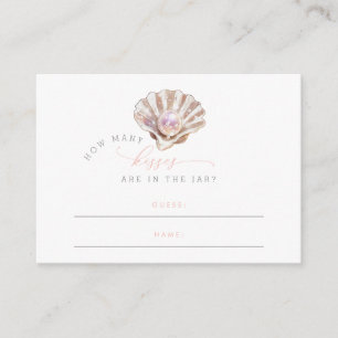 Carte D'accompagnement Elegant Little Pearl Combien de baisers Baby showe