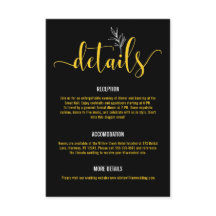 Élégant Mariage Botanique Noir & Or Enclosur