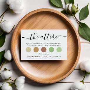 Carte D'accompagnement Élégant Mariage de calligraphie Code vestimentaire