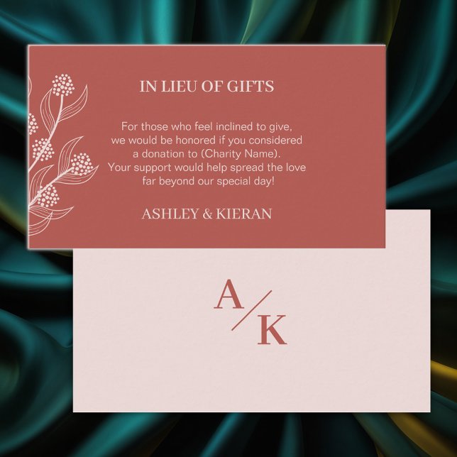 Carte D'accompagnement Elégant Mariage Floral Boho en remplacement de cad (Créateur téléchargé)