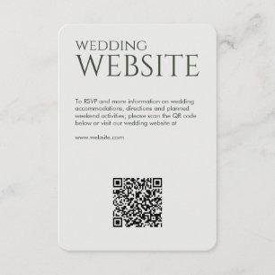 Carte D'accompagnement Élégant Mariage moderne de mousse verte