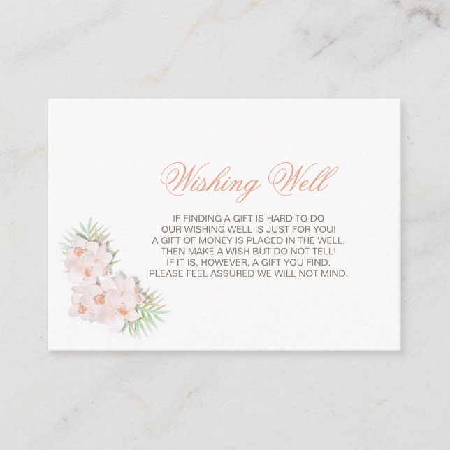 Carte D'accompagnement Élégant Mariage rose rose pâle qui veut bien (Devant)