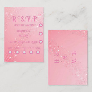 Carte D'accompagnement Élégant Mariage Sparkle