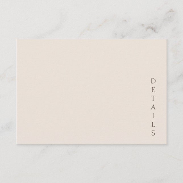 Carte D'accompagnement Elegant Minimalist Desert Sand Wedding (Devant)