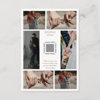 Carte D'accompagnement Elégant minimaliste Photo Collage Mariage boîtier