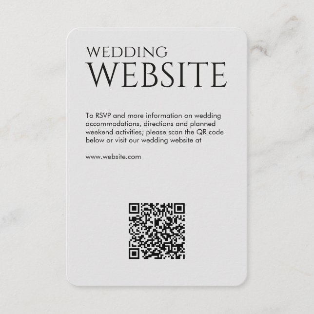 Carte D'accompagnement Élégant moderne fumée Mariage noir (Devant)