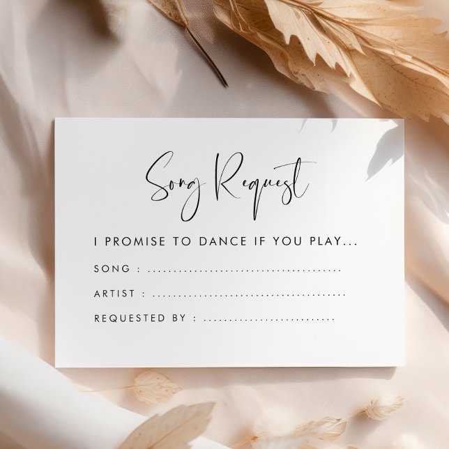 Carte D'accompagnement Elégant moderne noir & blanc mariage Demande de ch (Créateur téléchargé)