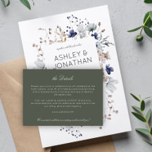 Elégant moderne Rustique Fleur sauvage Détails Mar