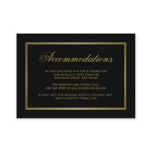 Élégant Monogramme d'or noir Mariage Hébergements