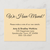 Élégant, Pêche Nous avons déménagé Changement d'ad