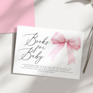 Carte D'accompagnement Elegant Pink Coquette Books for Baby Girl